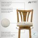 Elle Ivory Fabric Swivel Bar Stool