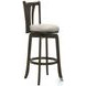Elle Beige Fabric Swivel Bar Stool
