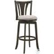 Elle Beige Fabric Swivel Bar Stool