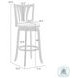 Elle Beige Fabric Swivel Bar Stool