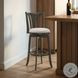 Elle Beige Fabric Swivel Bar Stool