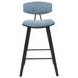 Fox Black and Speckled Blue Upholstered Counter Height Stool