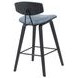 Fox Black and Speckled Blue Upholstered Counter Height Stool