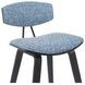 Fox Black and Speckled Blue Upholstered Counter Height Stool