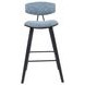 Fox Black and Speckled Blue Upholstered Bar Stool