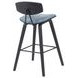 Fox Black and Speckled Blue Upholstered Bar Stool