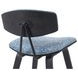 Fox Black and Speckled Blue Upholstered Bar Stool