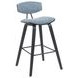 Fox Black and Speckled Blue Upholstered Bar Stool