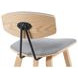 Fox Oak and Gray Upholstered Counter Height Stool