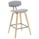 Fox Oak and Gray Upholstered Counter Height Stool
