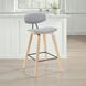 Fox Oak and Gray Upholstered Counter Height Stool