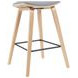 Fox Oak and Gray Upholstered Bar Stool