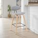 Fox Oak and Gray Upholstered Bar Stool