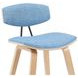 Fox Oak and Light Blue Upholstered Counter Height Stool