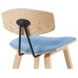 Fox Oak and Light Blue Upholstered Counter Height Stool