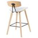 Fox Oak and White Upholstered Counter Height Stool