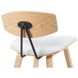 Fox Oak and White Upholstered Counter Height Stool