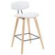 Fox Oak and White Upholstered Counter Height Stool