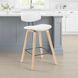 Fox Oak and White Upholstered Counter Height Stool