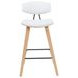 Fox Oak and White Upholstered Bar Stool