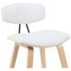 Fox Oak and White Upholstered Bar Stool