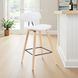 Fox Oak and White Upholstered Bar Stool