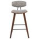 Fox Walnut and Speckled Brown Upholstered Counter Height Stool