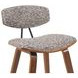 Fox Walnut and Speckled Brown Upholstered Counter Height Stool