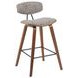 Fox Walnut and Speckled Brown Upholstered Counter Height Stool