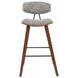 Fox Walnut and Speckled Brown Upholstered Bar Stool
