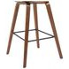 Fox Walnut and Speckled Brown Upholstered Bar Stool