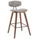 Fox Walnut and Speckled Brown Upholstered Bar Stool