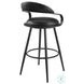 Gardenia Vintage Black Swivel Bar Stool