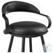 Gardenia Vintage Black Swivel Bar Stool