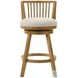 Harper Ivory Fabric Swivel Bar Stool