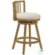 Harper Ivory Fabric Swivel Bar Stool