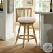 Harper Ivory Fabric Swivel Bar Stool
