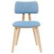 Jaguar Oak and Light Blue Upholstered Dining Chair