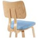 Jaguar Oak and Light Blue Upholstered Dining Chair