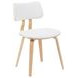 Jaguar Oak and White Upholstered Dining Chair