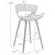Jagger Gravel Gray Upholstered Counter Height Stool