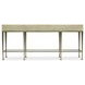 Santa Barbara Sandstone And Vintage Nickel Metal Console Table