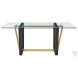 Kai Black And Gold Rectangular Dining Table