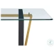 Kai Black And Gold Rectangular Dining Table