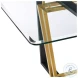 Kai Black And Gold Rectangular Dining Table