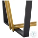 Kai Black And Gold Rectangular Dining Table