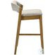 Landyn Beige Counter Height Stool with Amber Glow Frame