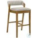 Landyn Beige Counter Height Stool with Amber Glow Frame