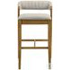 Landyn Beige Bar Stool with Amber Glow Frame