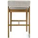 Landyn Beige Bar Stool with Amber Glow Frame
